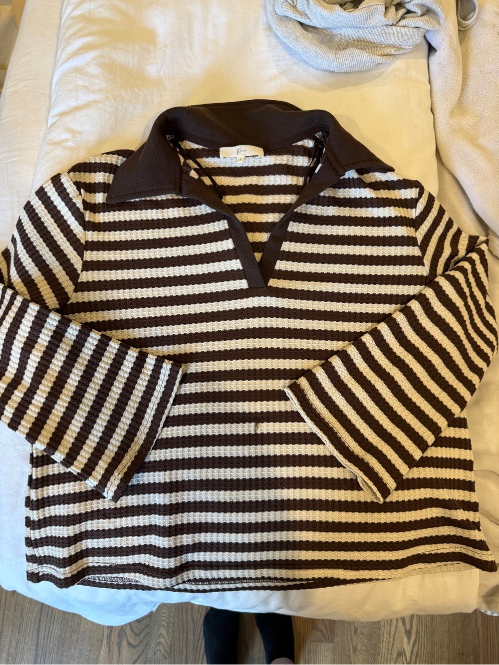 Striped Knit Top & Skort Lounge Set